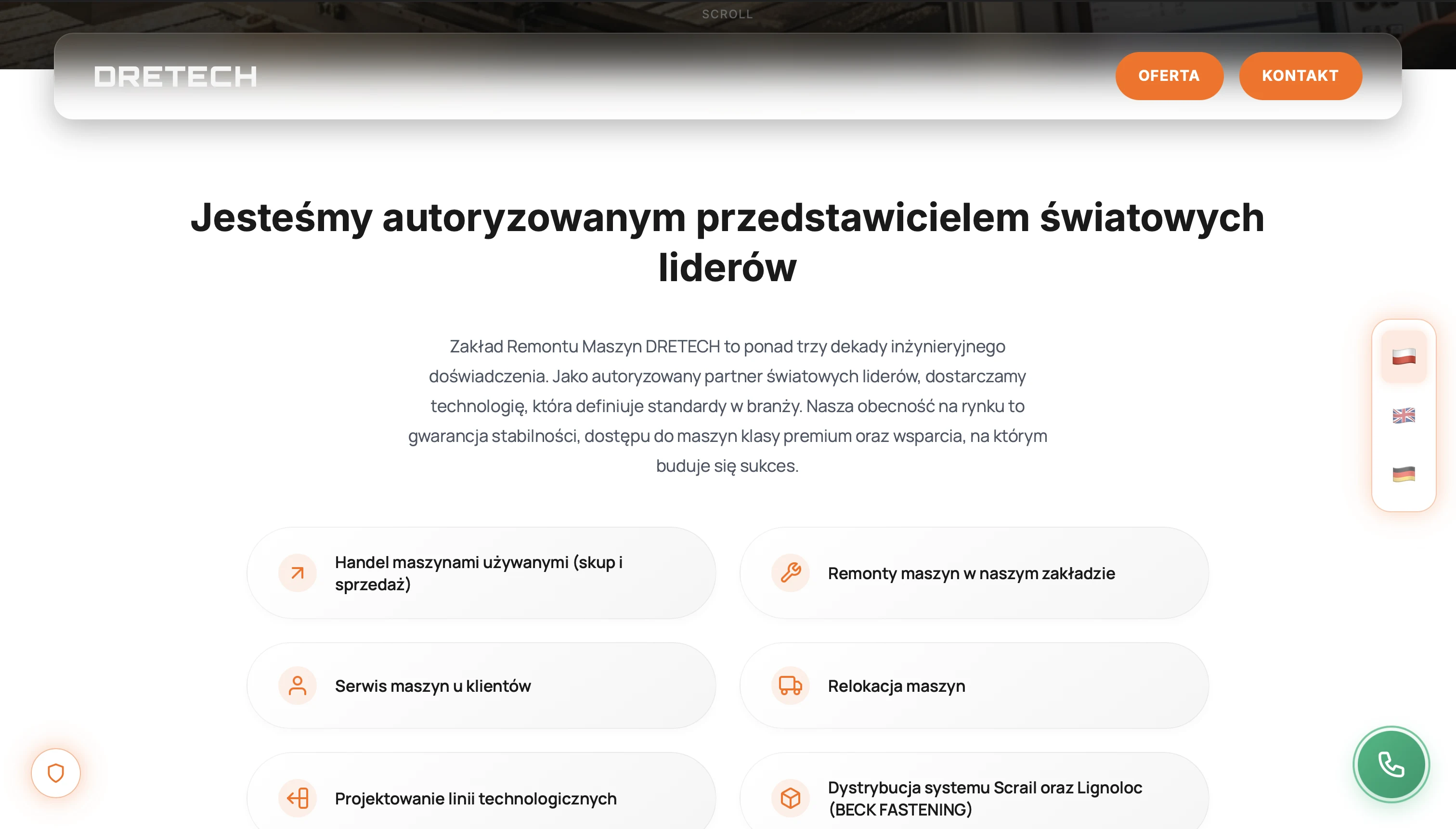 DRETECH - Autoryzowany partner liderów przemysłowych